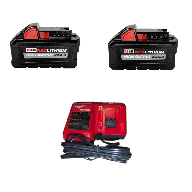 Milwaukee (48-59-1862S) M18 18-Volt Lithium-Ion High Output Starter Kit with Two 6.0 Ah Battery and Charger